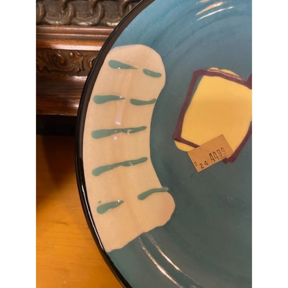 Helaine Melvin California Pottery Vintage Memphis Milano Style 1990 Plate Set 6